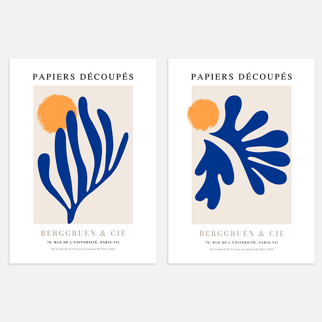 Henri Matisse Blue Cutouts Poster Set of 2