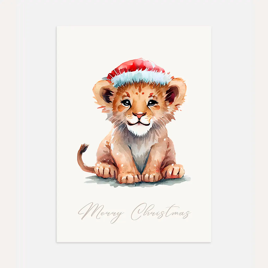 Christmas Lion Poster