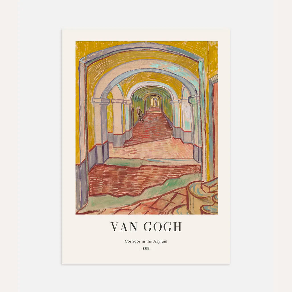 Van Gogh Asylum Corridor Poster