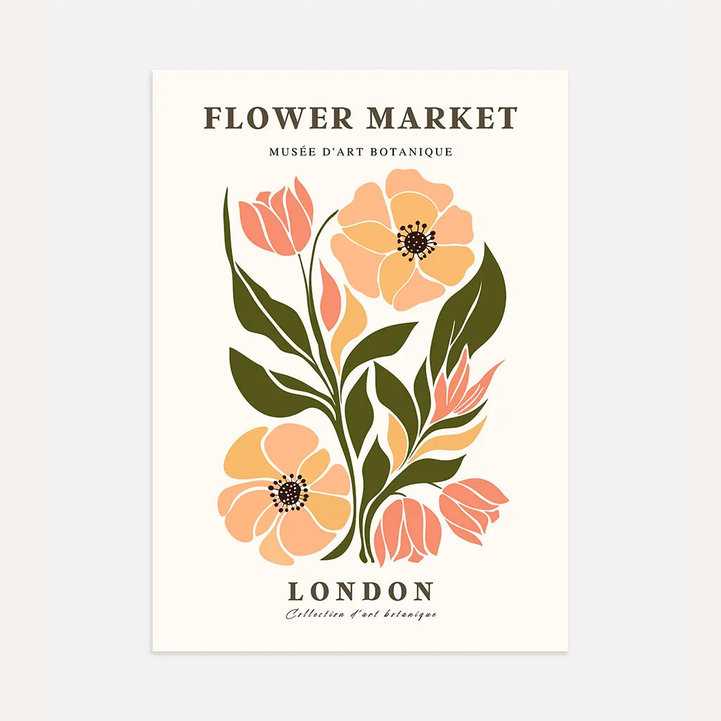 Flower Market London Poster