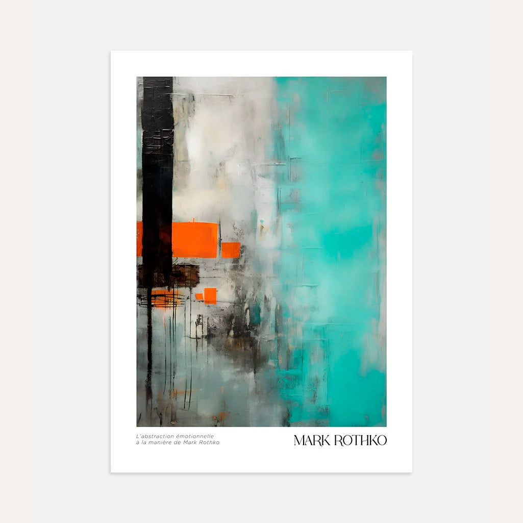 Rothko Turquoise Contrast Poster