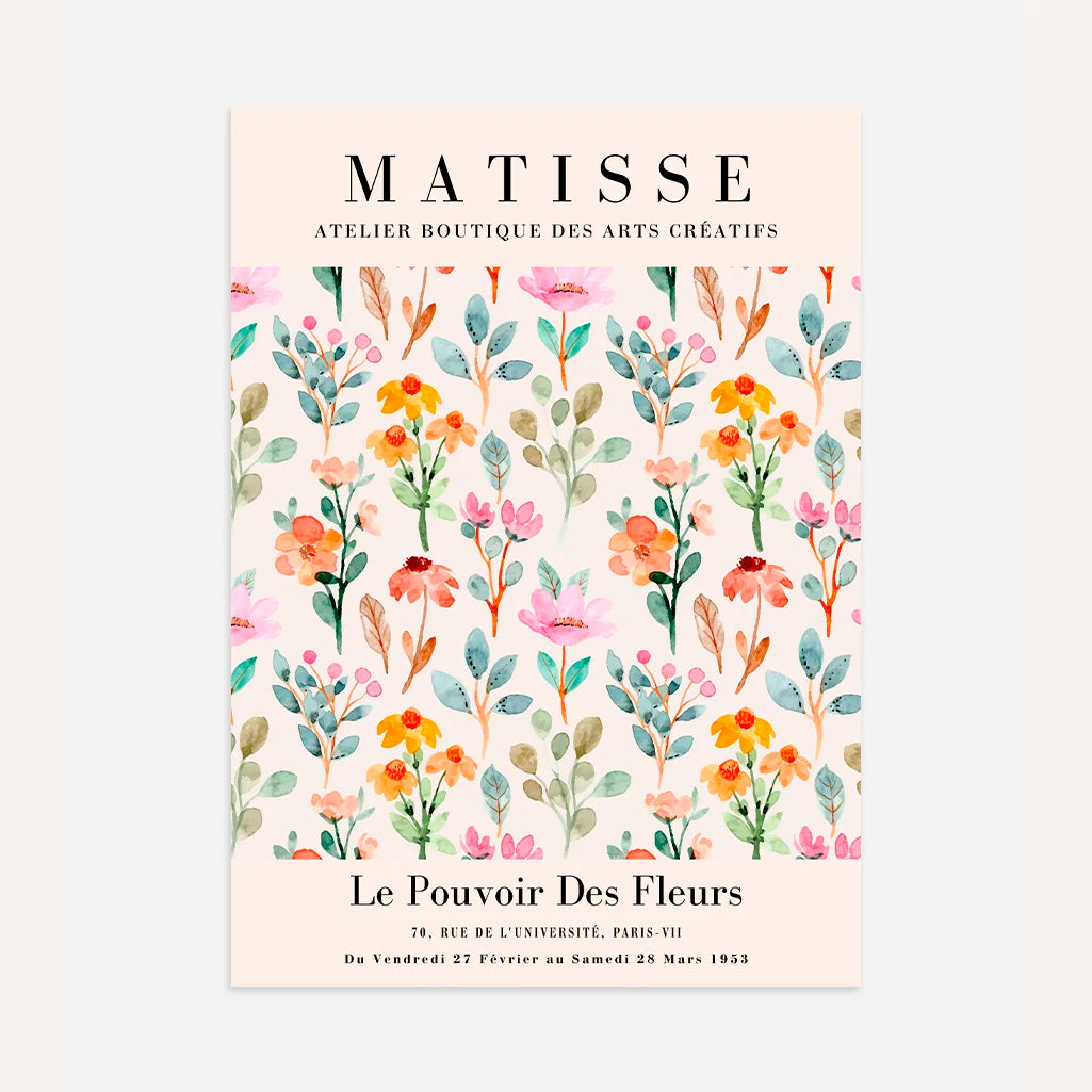 Matisse Floral Watercolor Poster