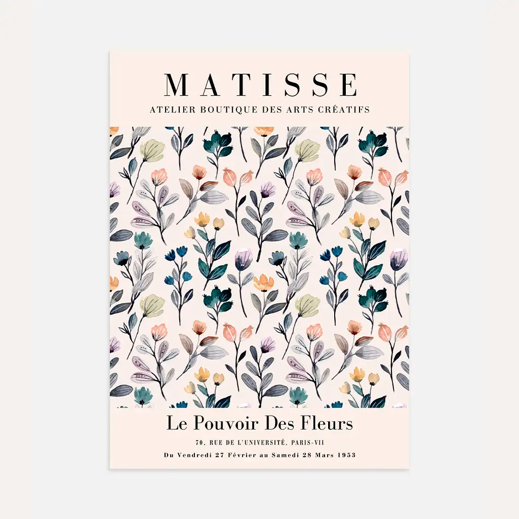 Matisse Pastel Flowers Poster