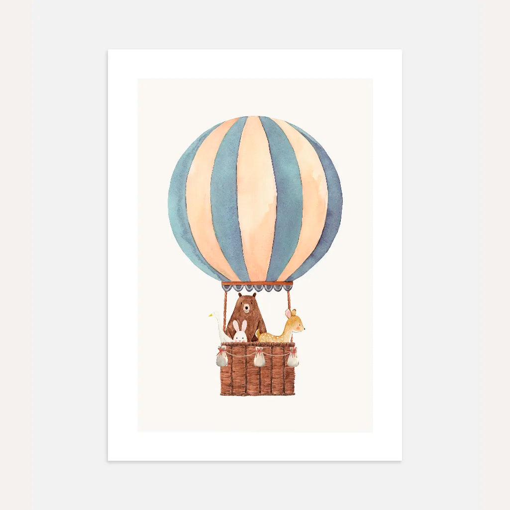 Woodland Animal Balloon Poster