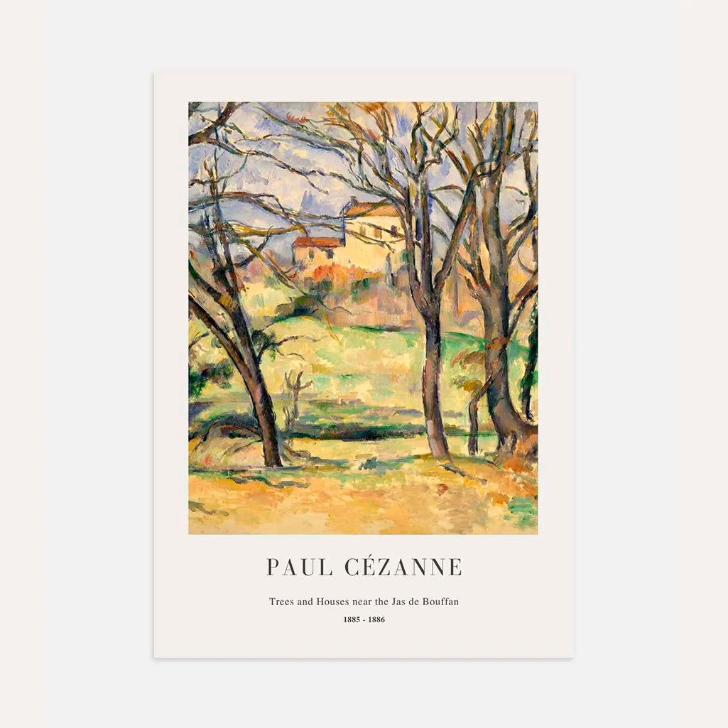 Paul Cézanne Trees and Houses near the Jas de Bouffan Poster