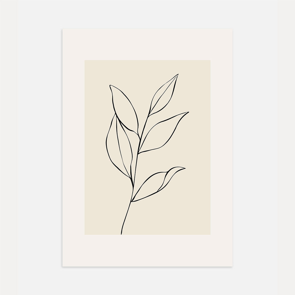 Minimalist Botanical Line Art II Poster