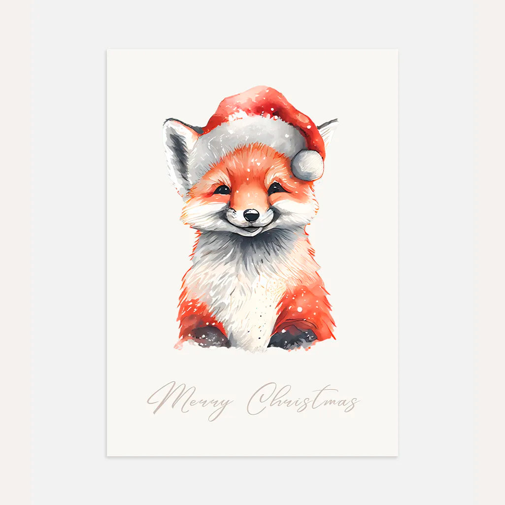 Christmas Fox Poster