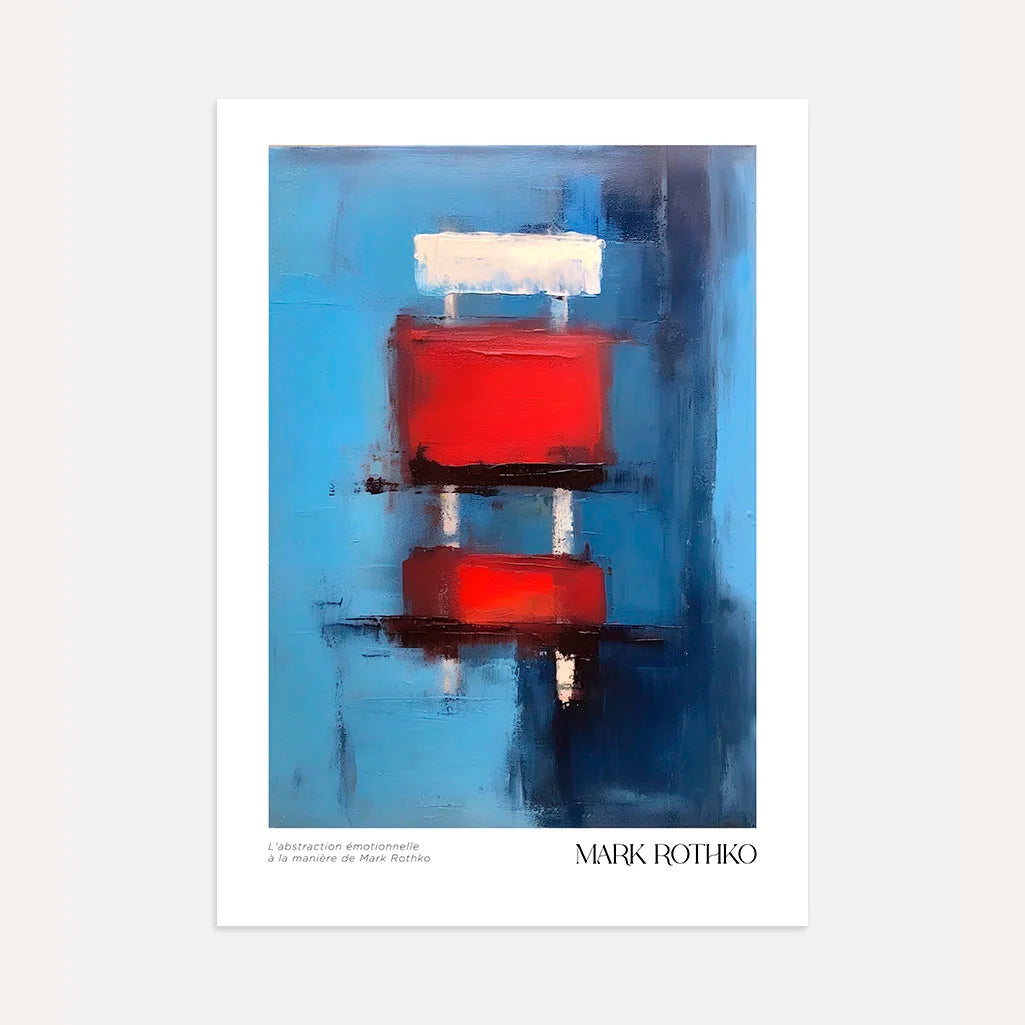 Rothko-Inspired Blue Silence Poster