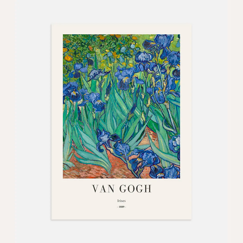 Van Gogh Irises Flower Poster