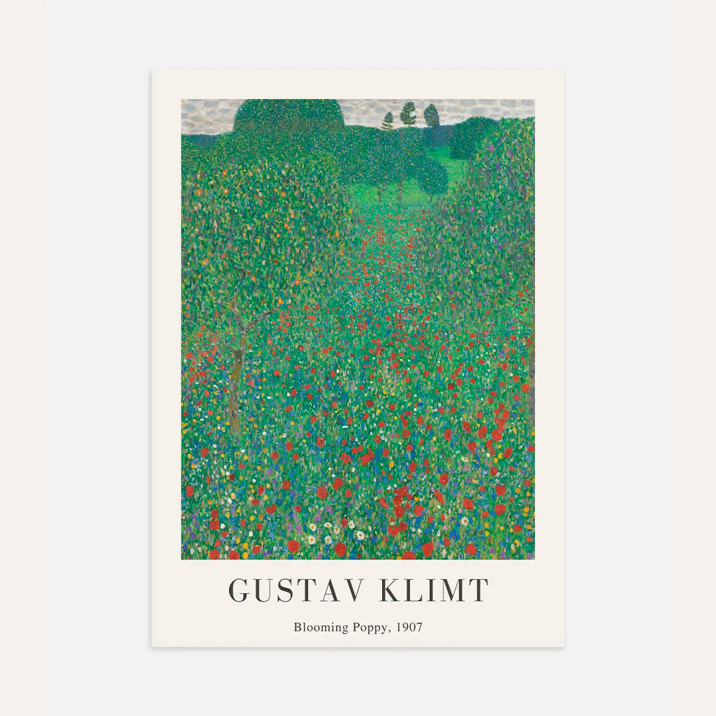 Klimt Blooming Poppy Poster