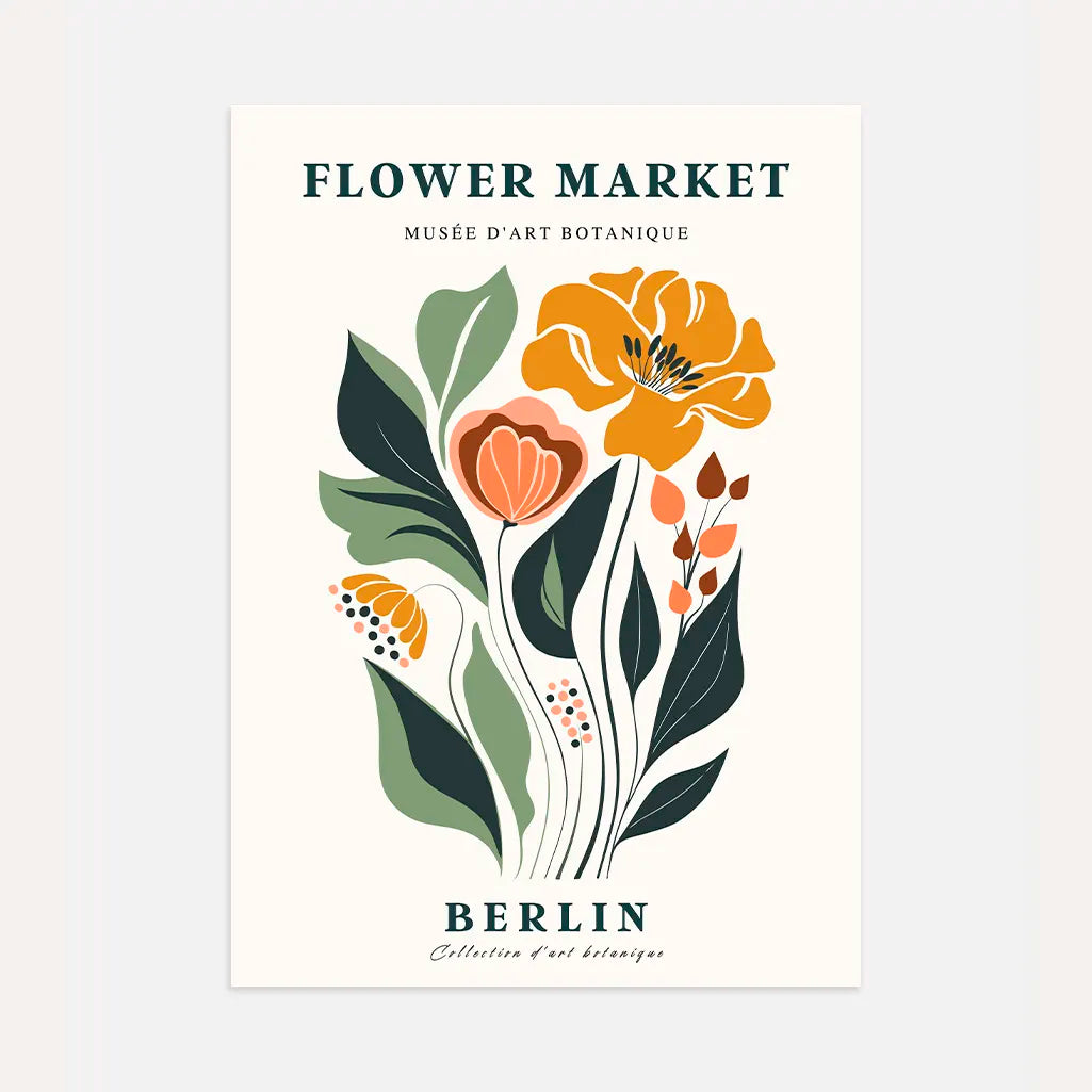Flower Market Berlin Poster