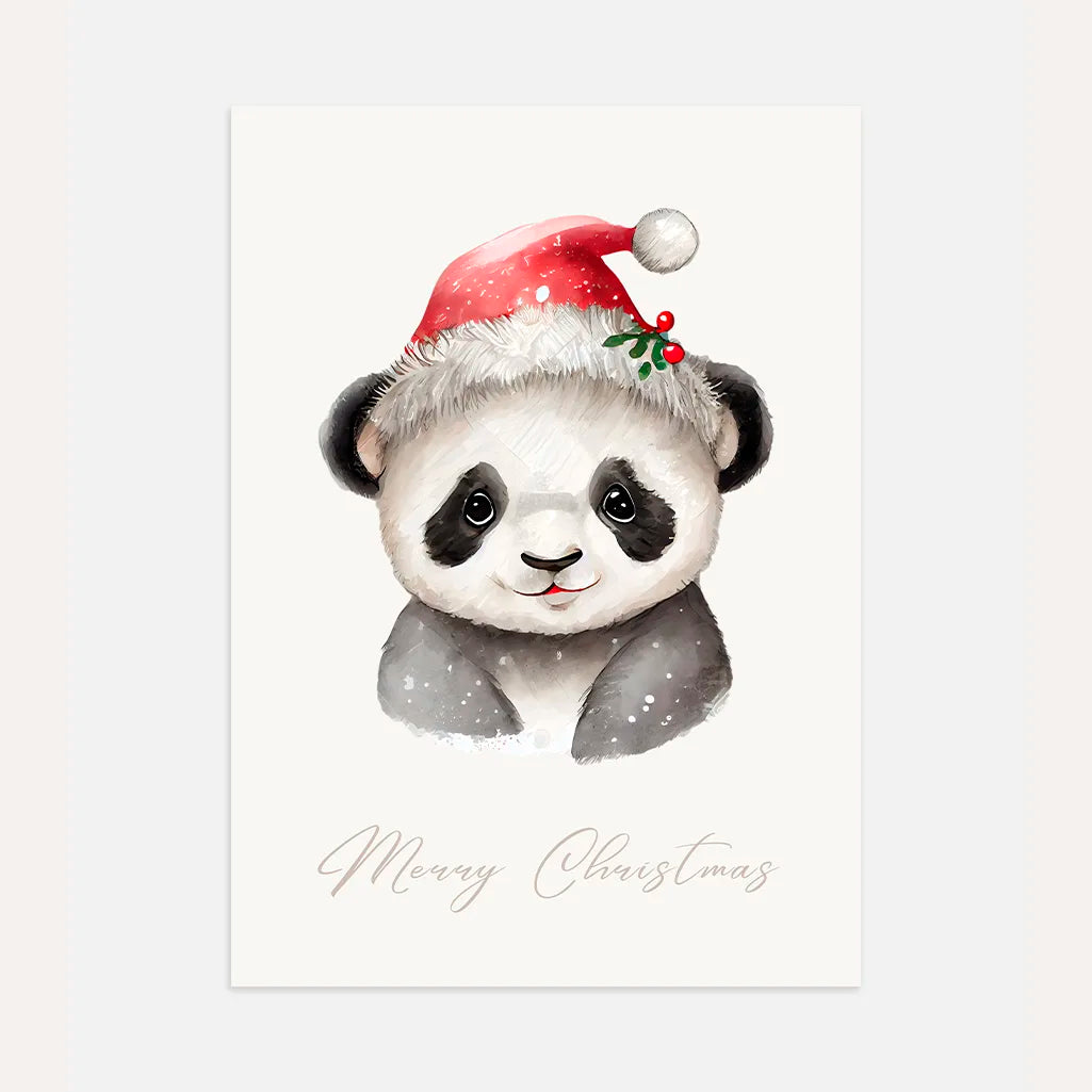 Christmas Panda Poster