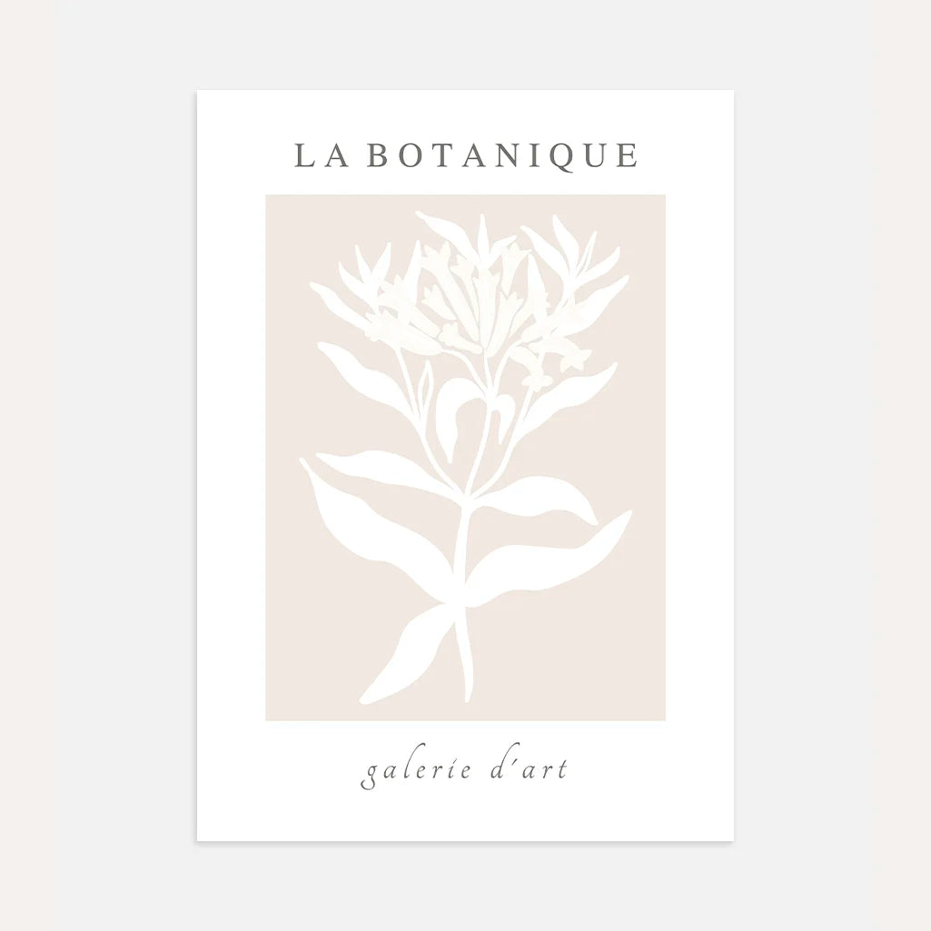 La Botanique Beige Flowers Poster