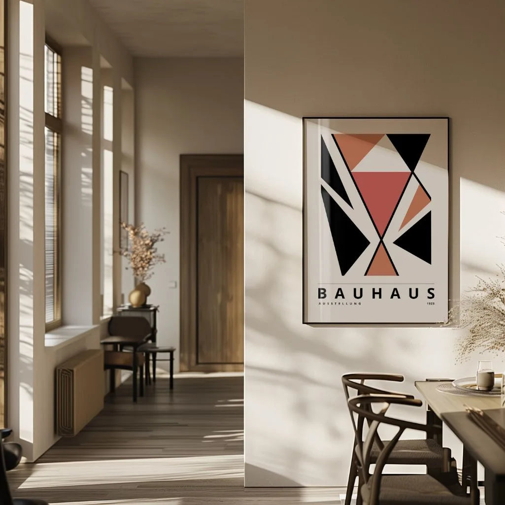 Bauhaus Sharp Triangle Geometry Poster
