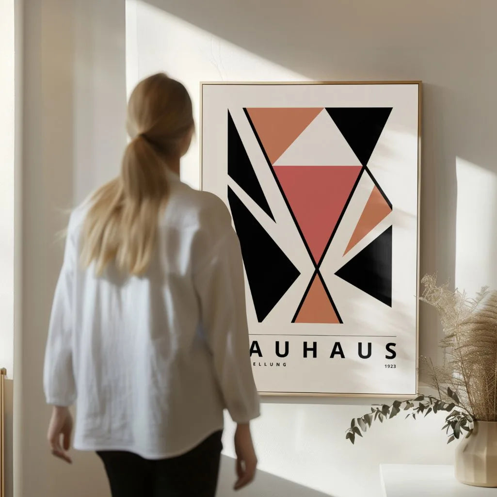 Bauhaus Sharp Triangle Geometry Poster