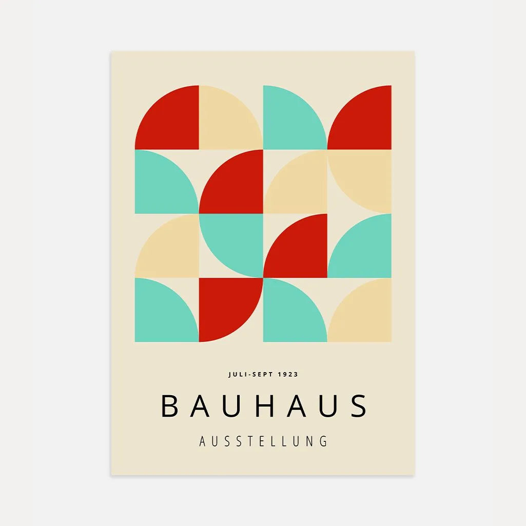 Bauhaus Color Geometry Poster