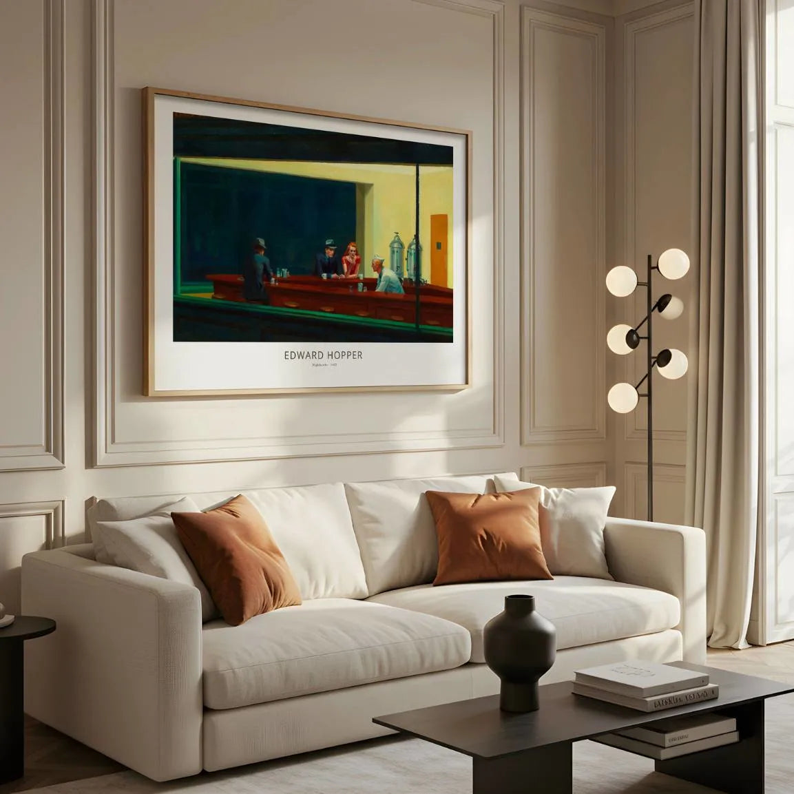 Edward Hopper Nighthawks Night Diner Poster