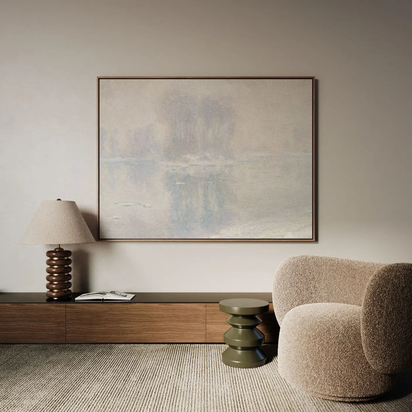 Framed Canvas Print Ice Floes