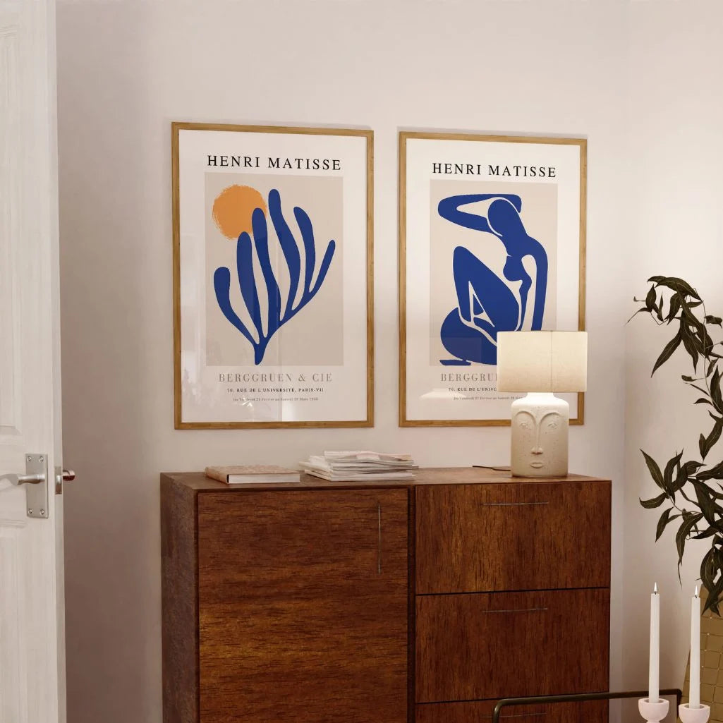 Matisse Blue Shapes Poster Set of 2