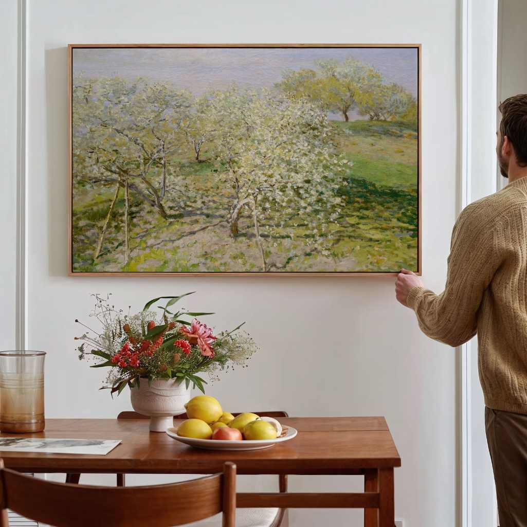 Framed Canvas Print Spring Orchard