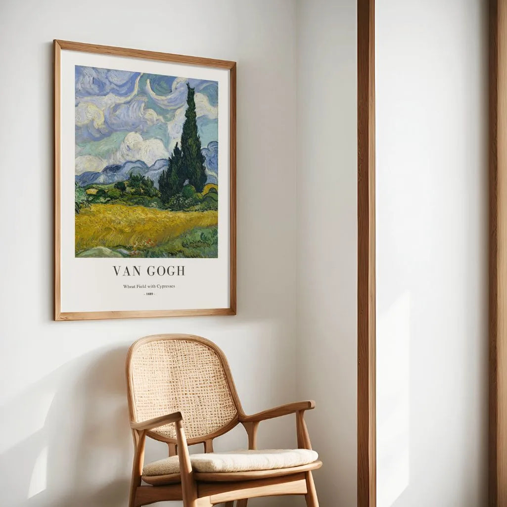 Vincent van Gogh Wheat Field with Cypresses Poster