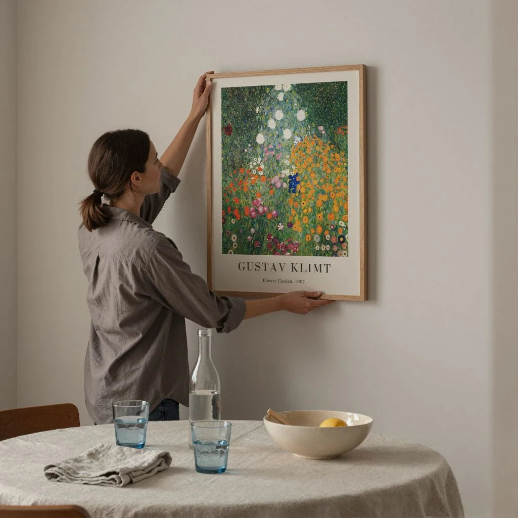 Klimt Flower Garden Poster