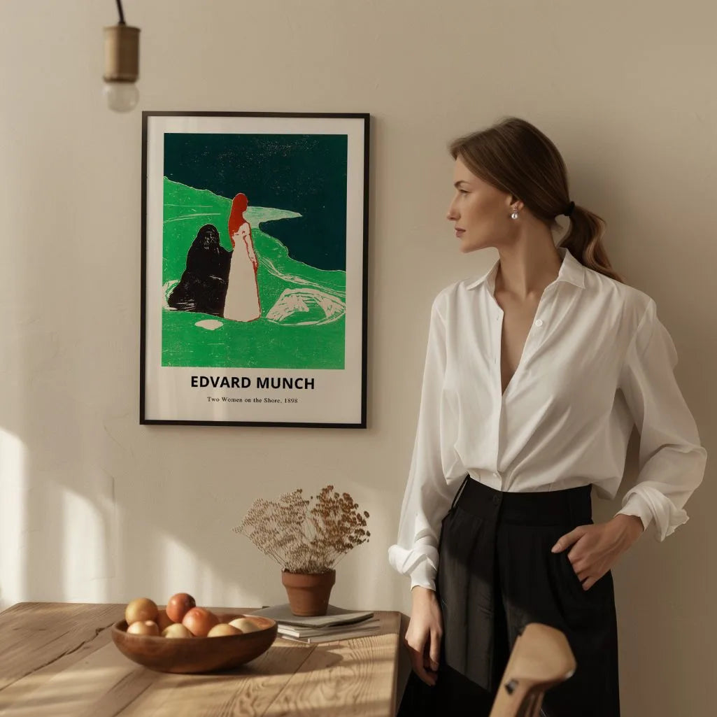 Edvard Munch Two Women on the Shore Poster