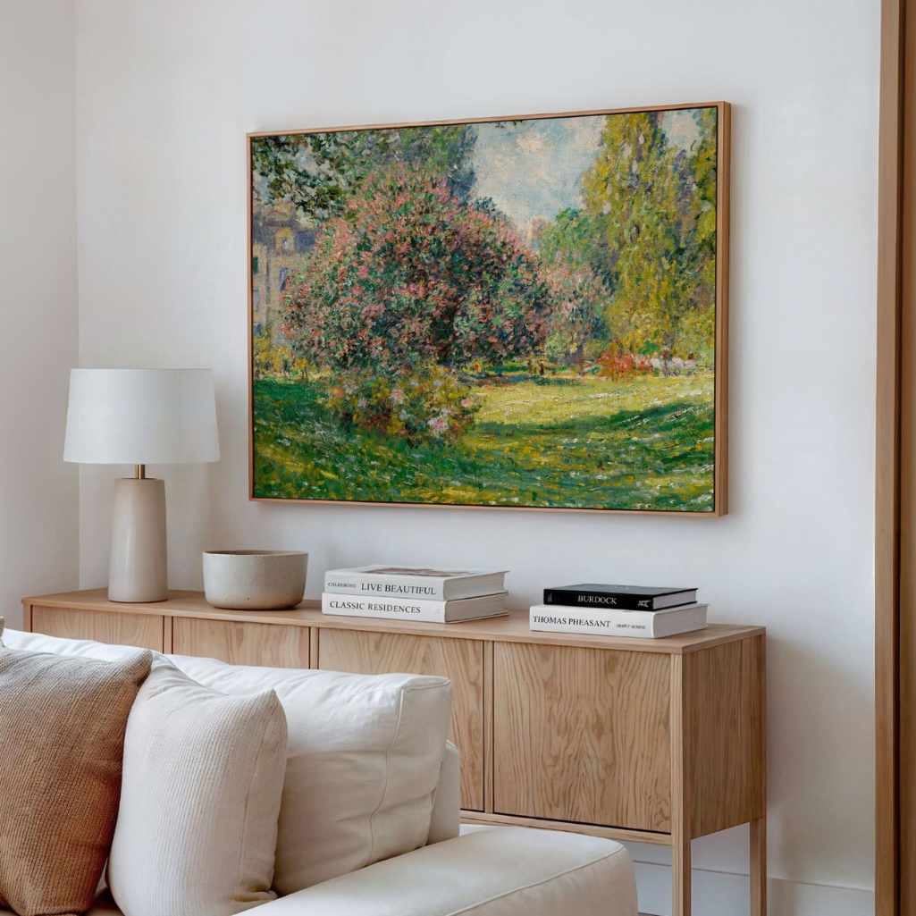 Framed Canvas Print The Parc Monceau