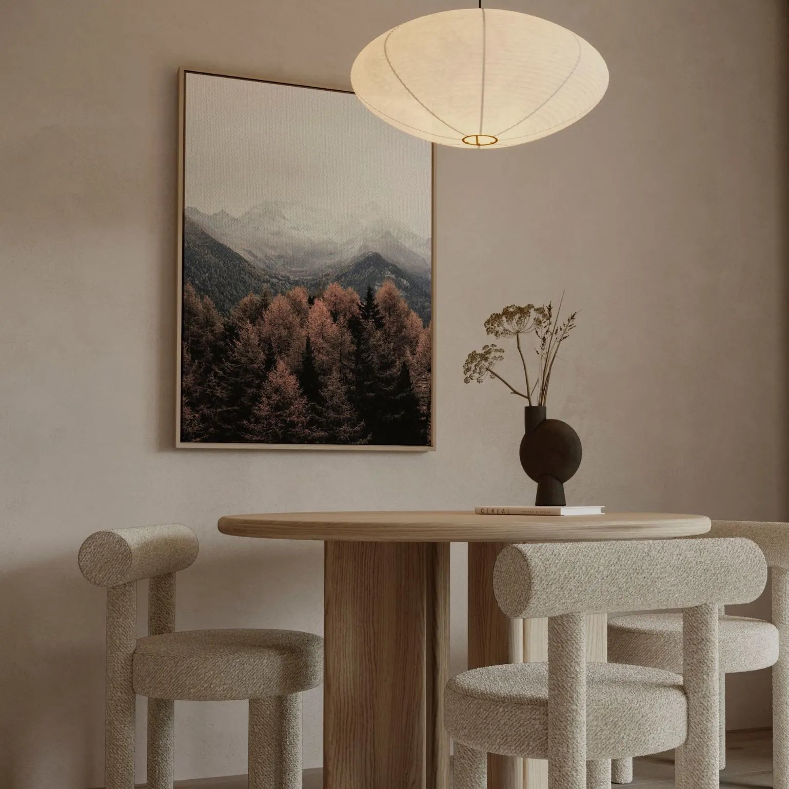 Framed Canvas Print Autumn Mountain Breath