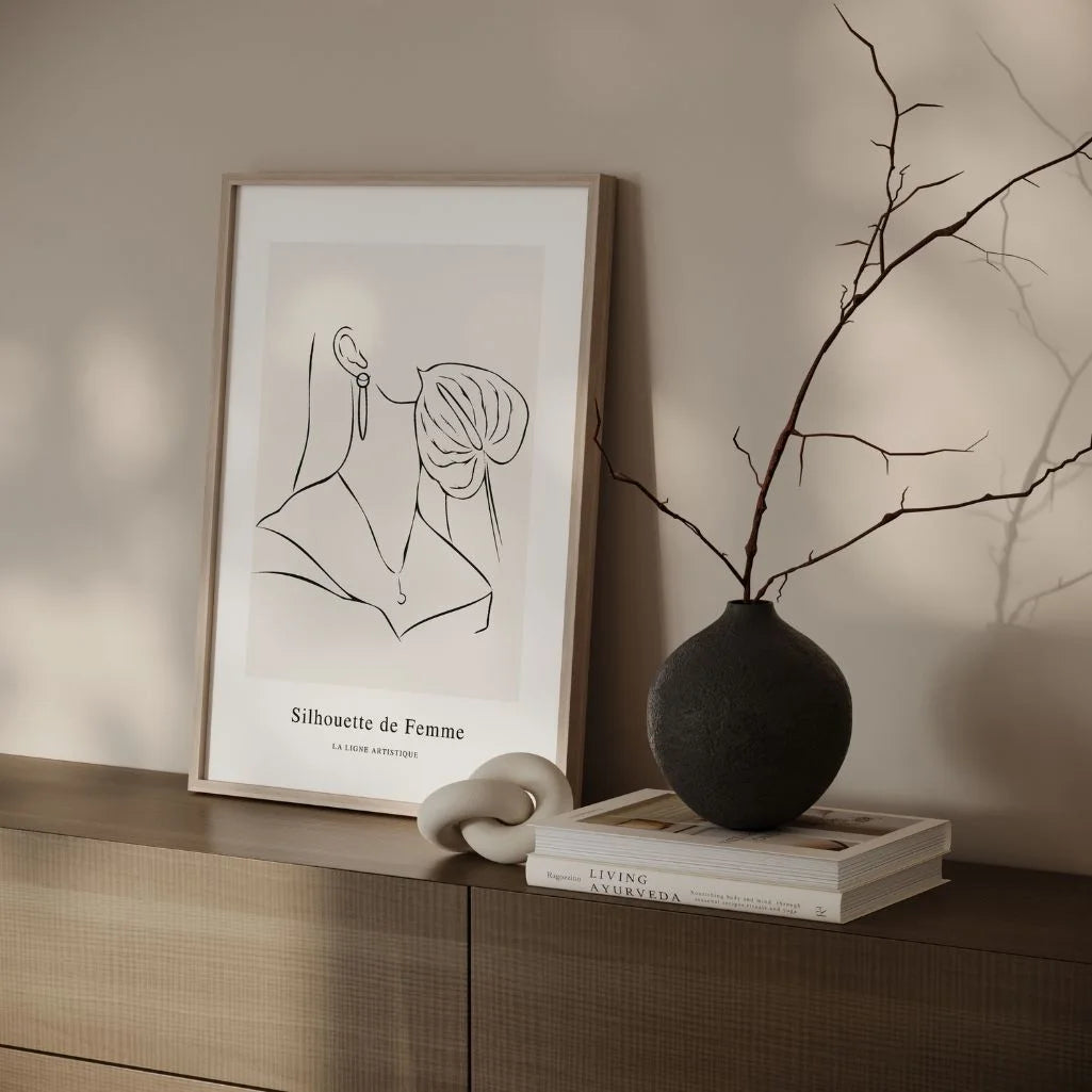 Flower of Femininity Line Art Poster