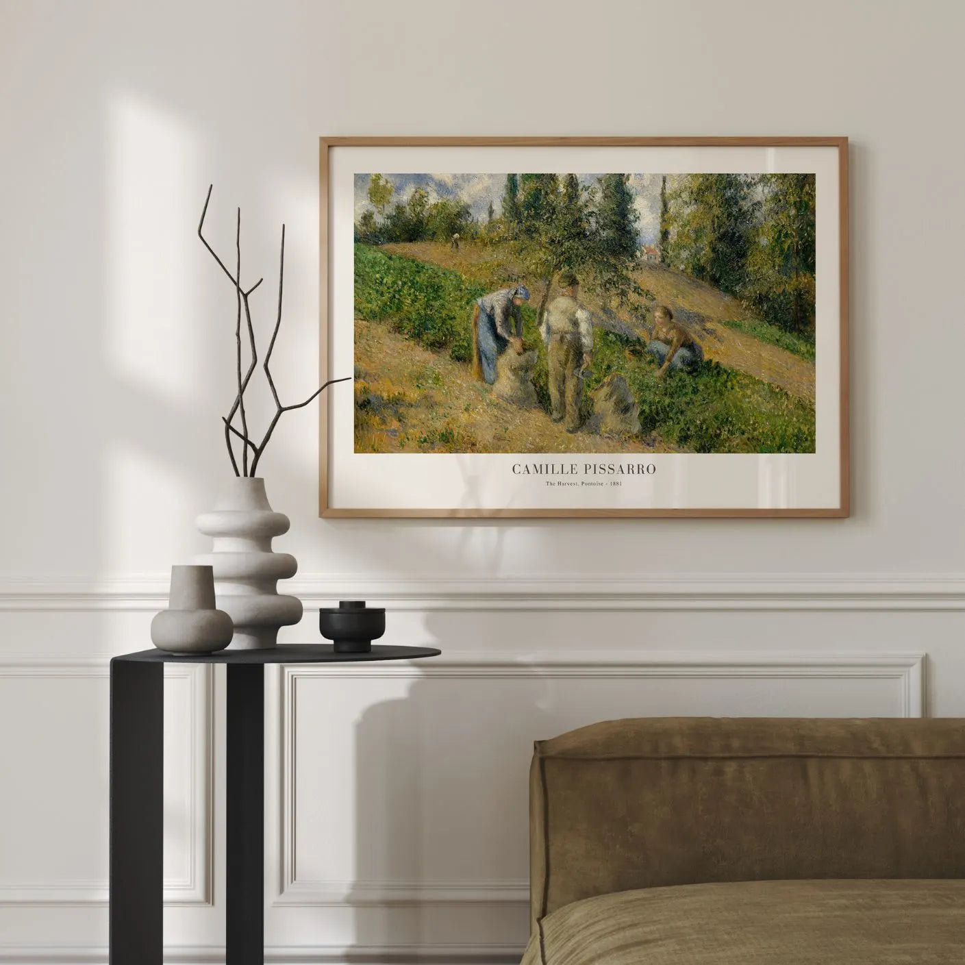 Pissarro Pontoise Harvest Scene Poster