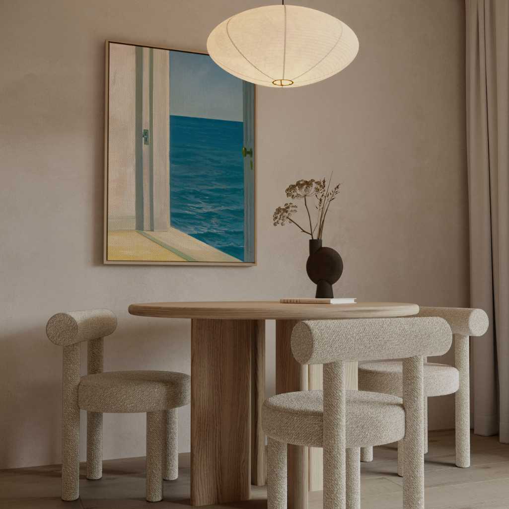 Framed Canvas Print Open Door to the Sea