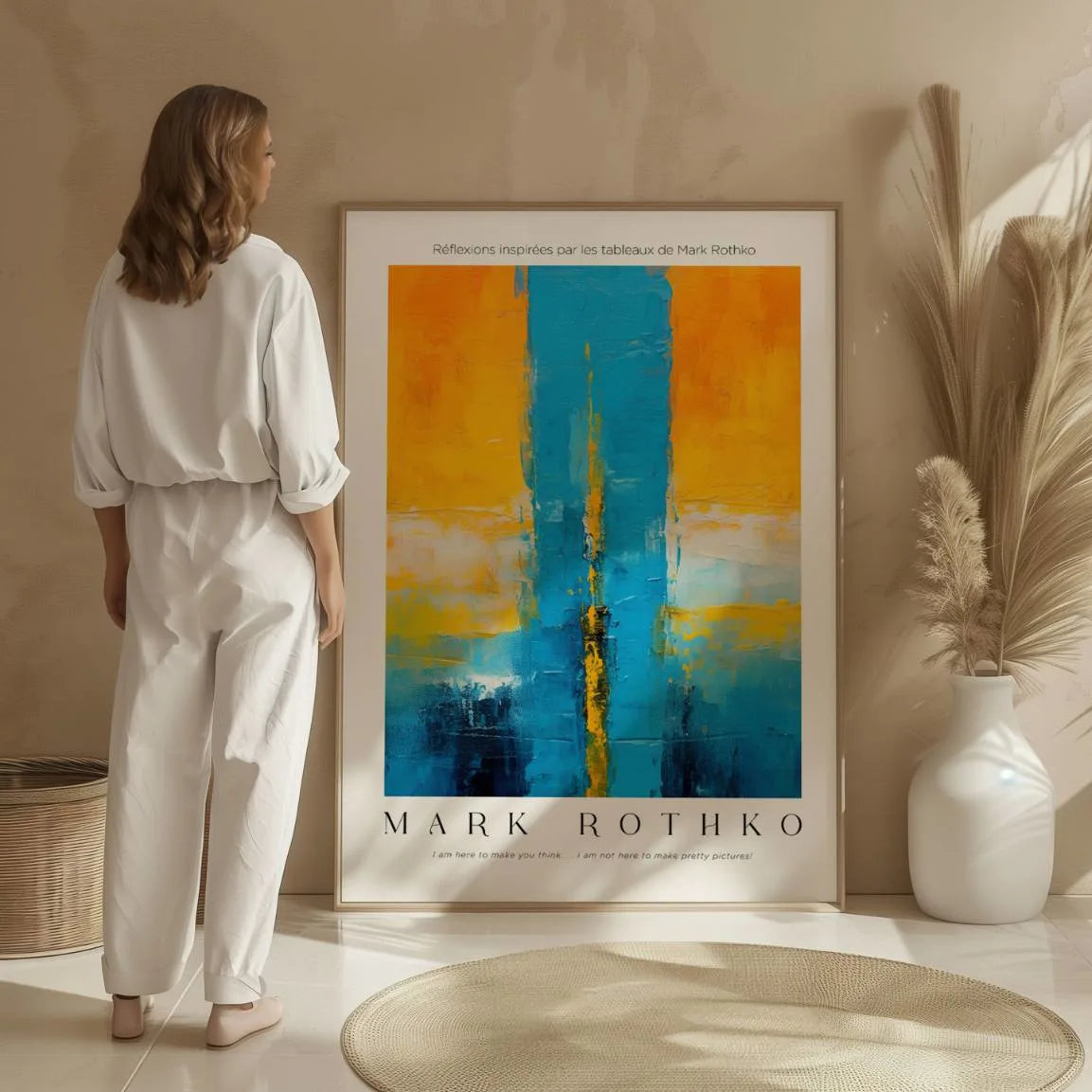 Rothko-Inspired Blue Light Poster