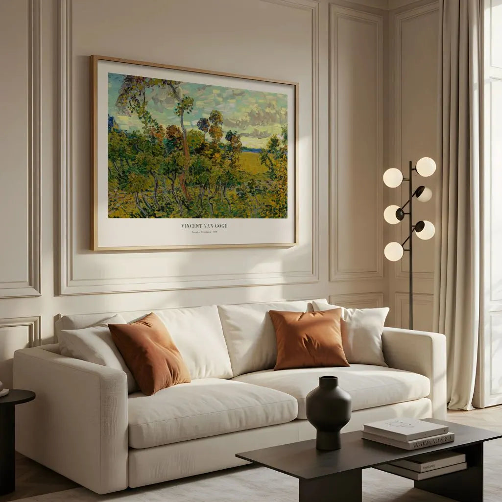 Vincent van Gogh Sunset at Montmajour Poster