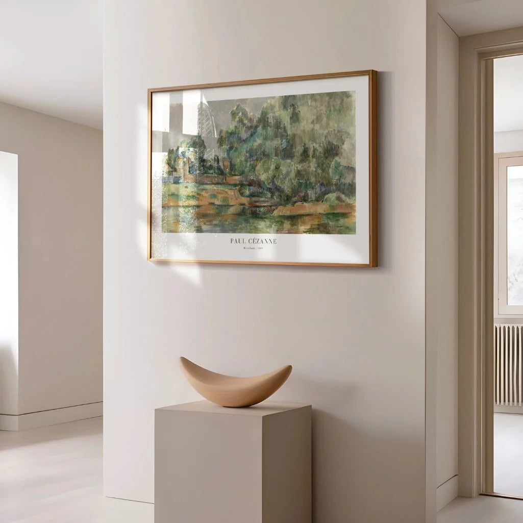 Cézanne Riverbank Landscape Poster