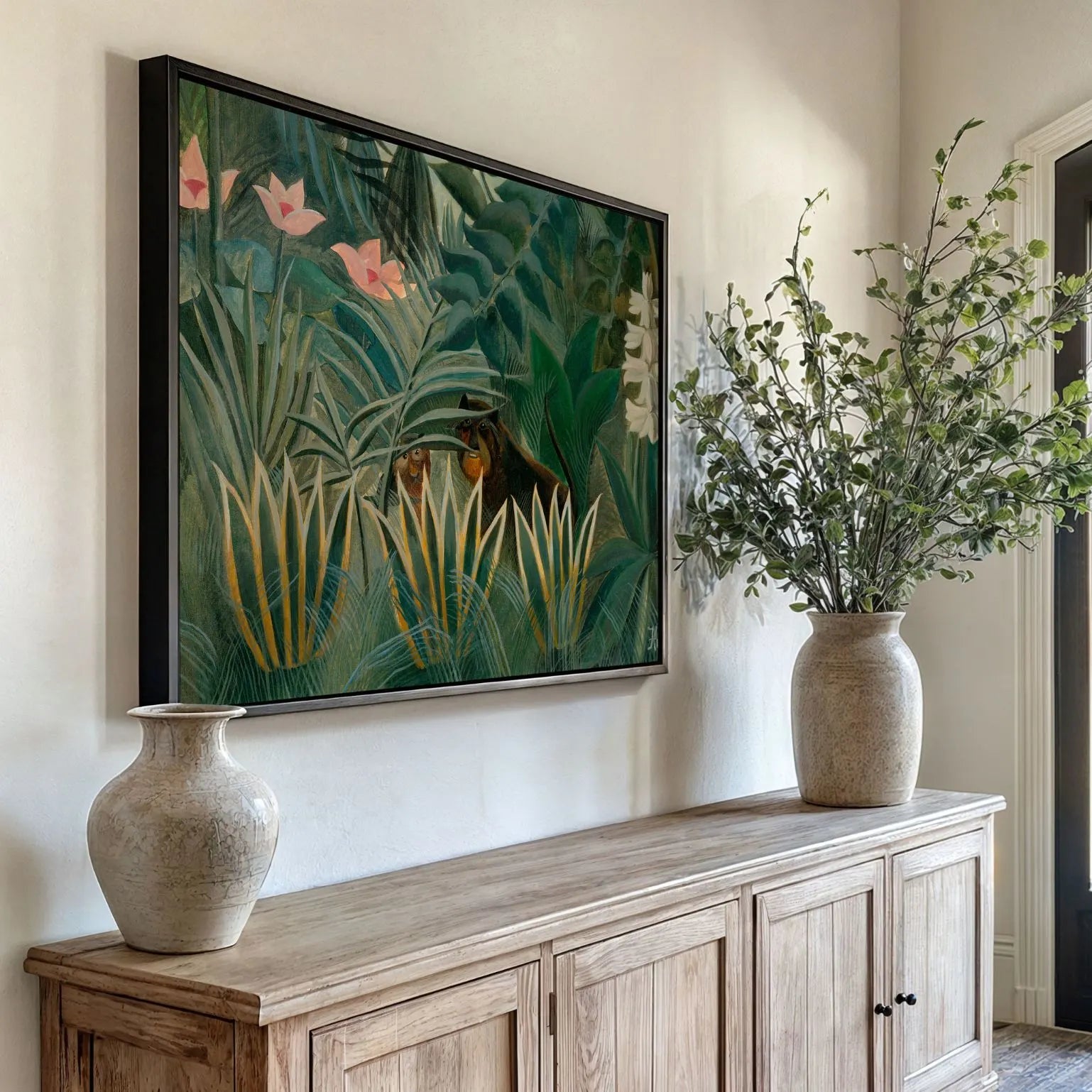 Framed Canvas Print Equatorial Jungle Horizontal