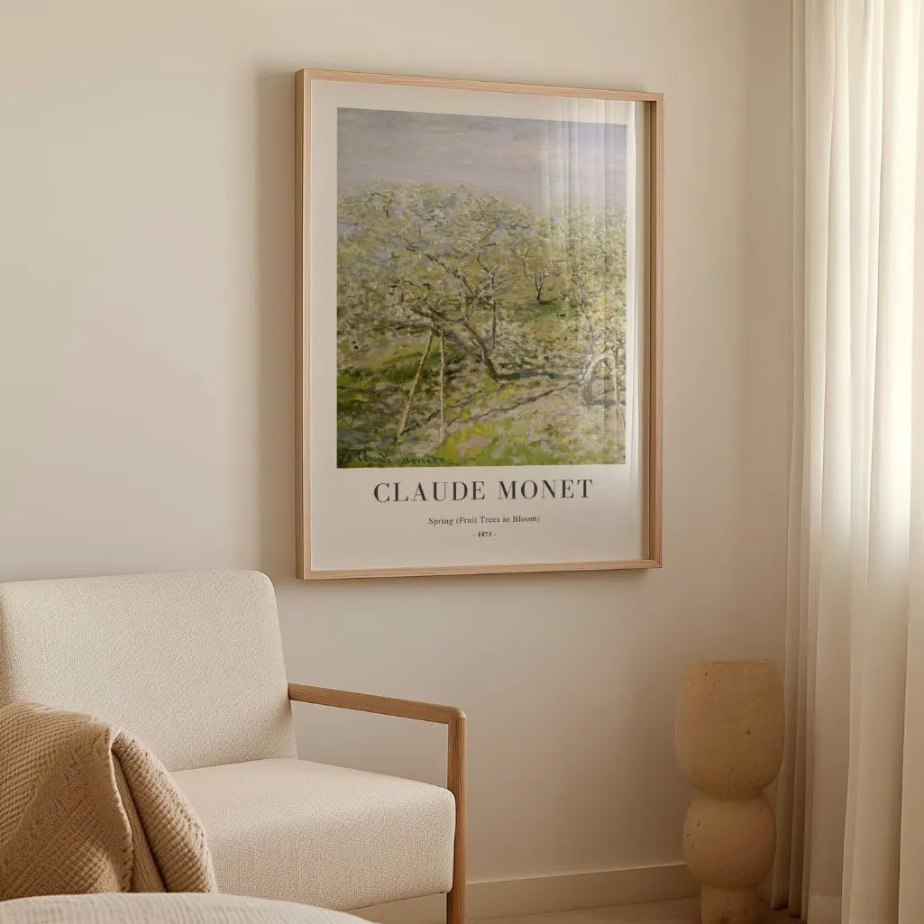 Monet Spring Fruit Trees in Bloom Poster