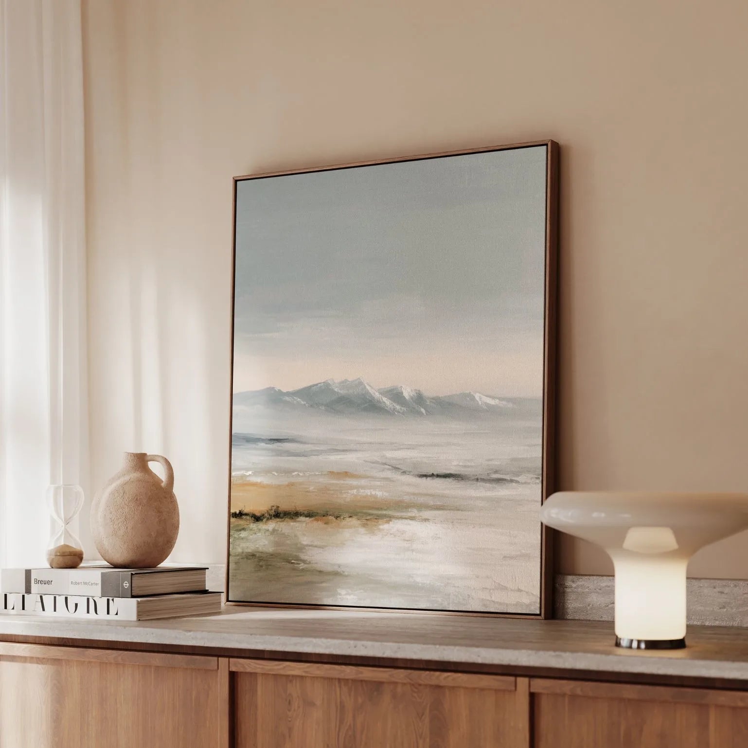 Framed Canvas Print Horizon Whisper