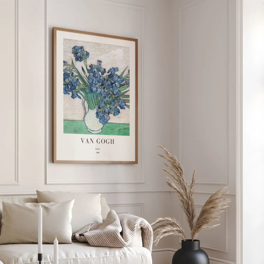 Vincent van Gogh Blue Irises in Vase Poster