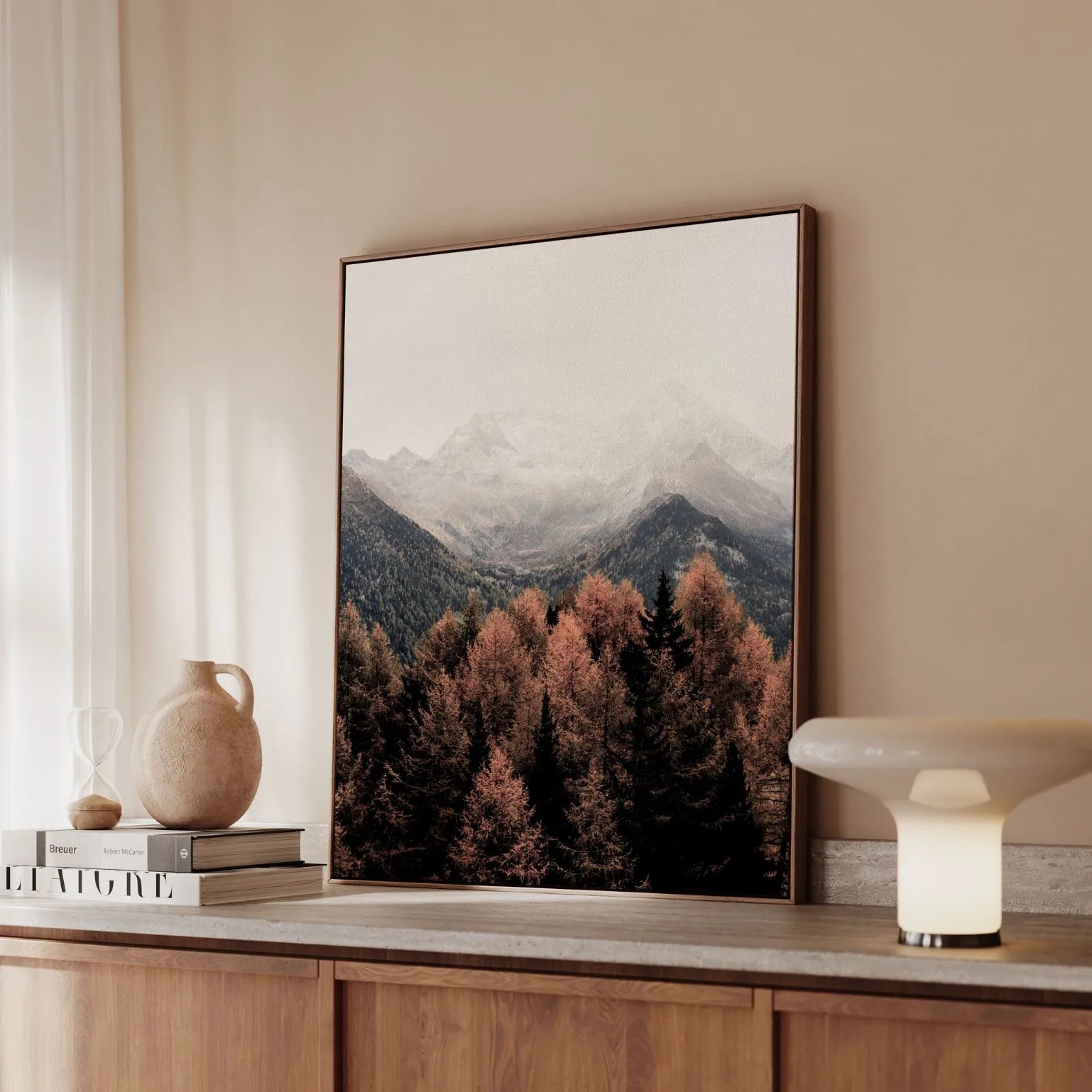 Framed Canvas Print Autumn Mountain Breath