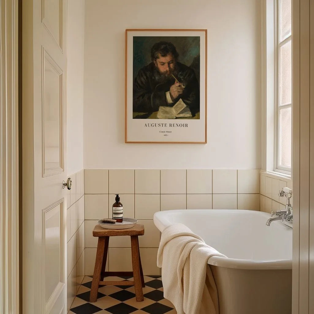 Auguste Renoir Claude Monet Portrait Poster