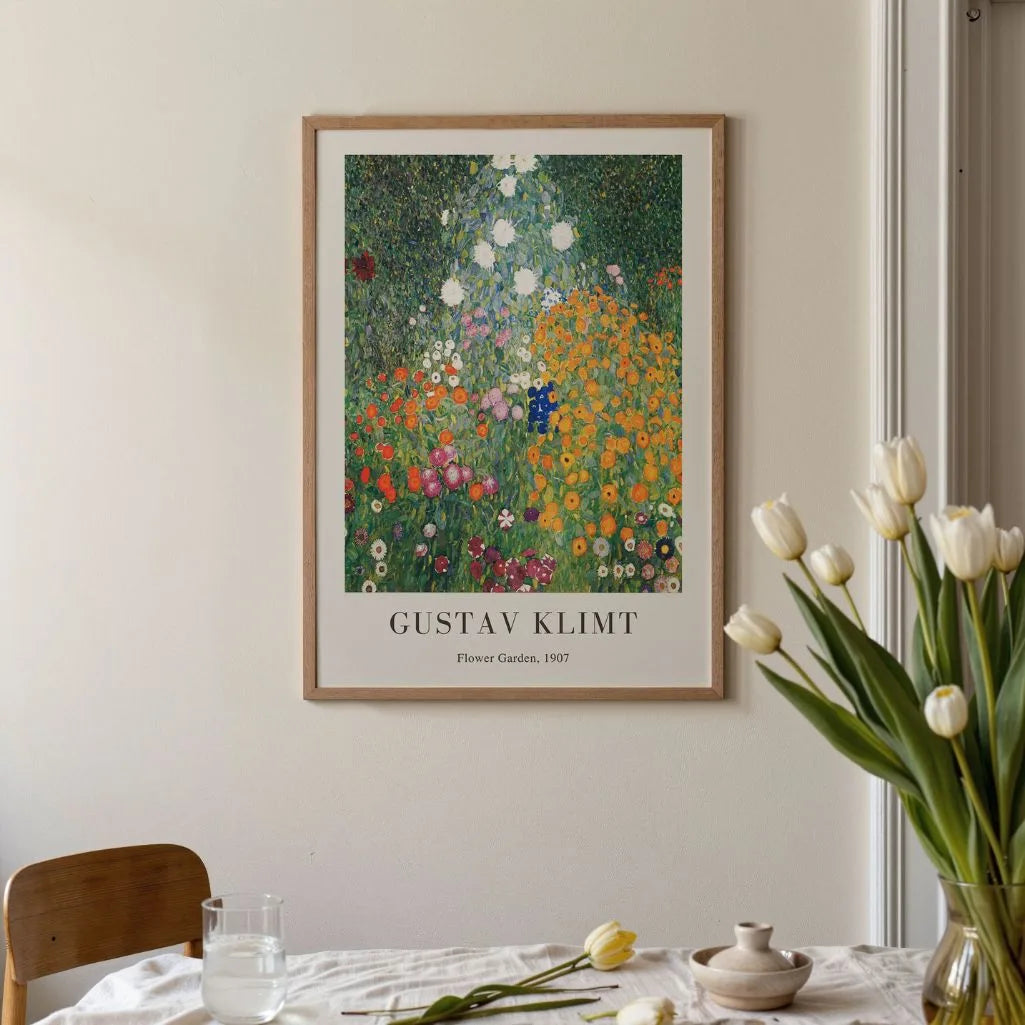 Klimt Flower Garden Poster