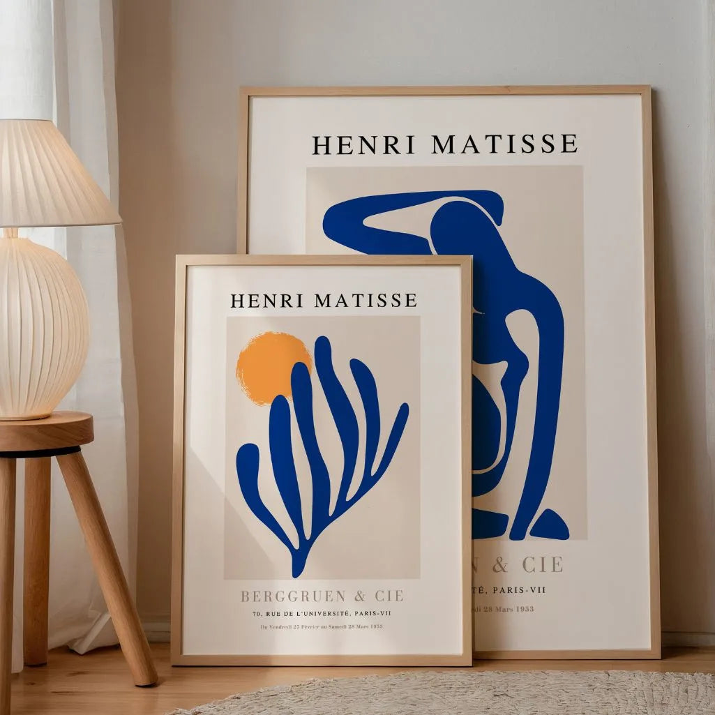 Matisse Blue Shapes Poster Set of 2