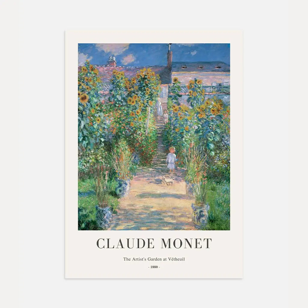 Claude Monet Artist’s Garden at Vétheuil Poster