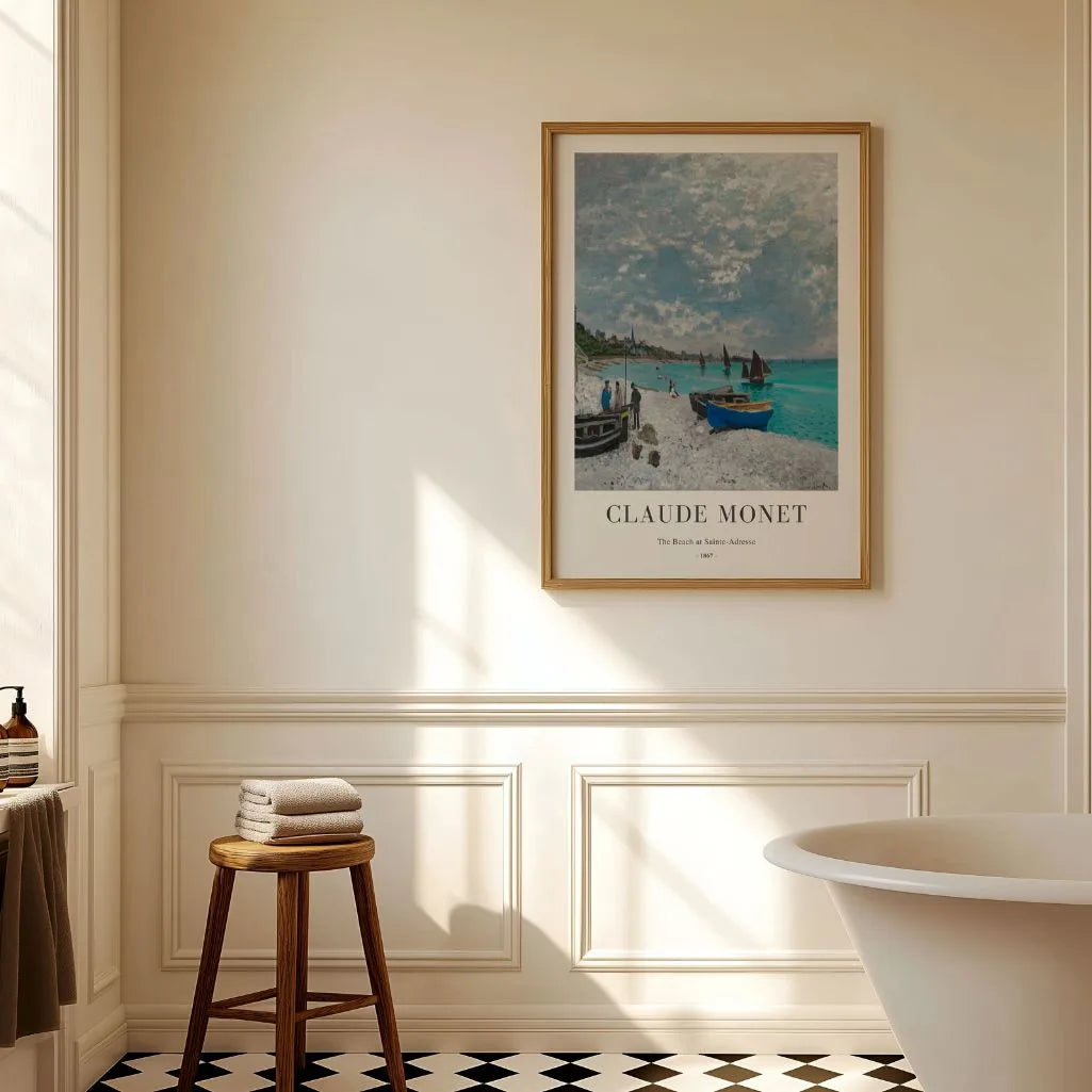 Monet Beach at Sainte-Adresse Poster