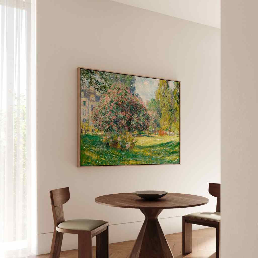 Framed Canvas Print The Parc Monceau