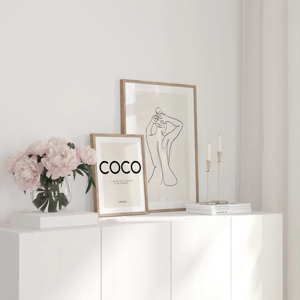 Subtle Female Body Line Art Poster