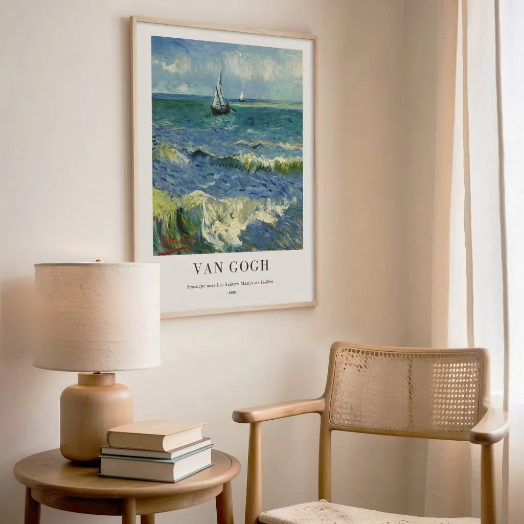 Van Gogh Seascape near Saintes-Maries Poster