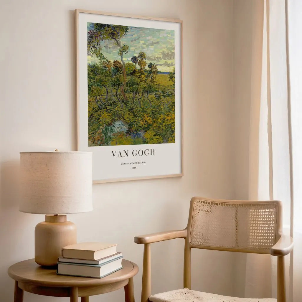 Vincent van Gogh Montmajour Sunset Poster