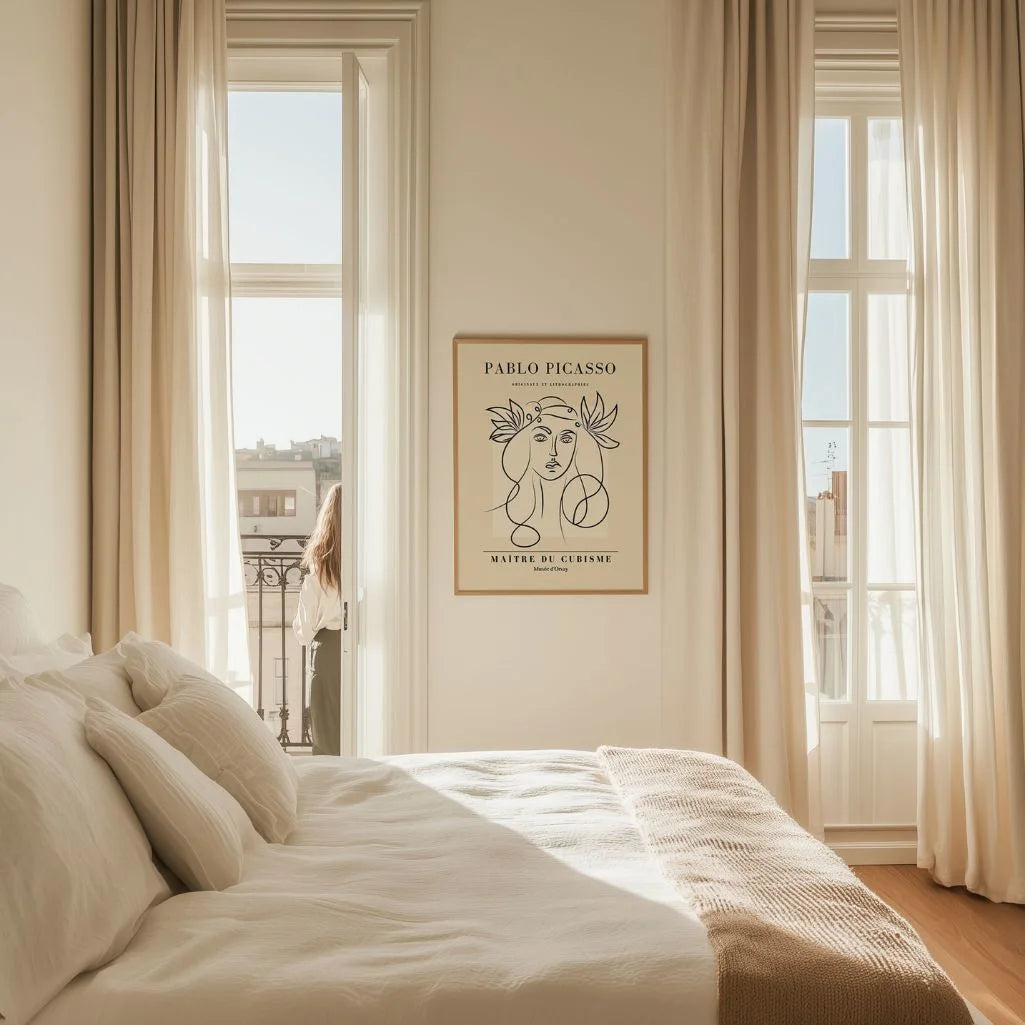 Picasso-Inspired Line Goddess Poster